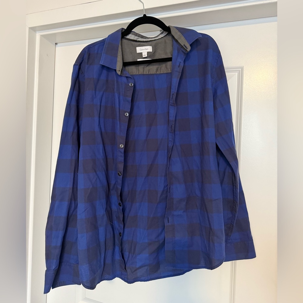 Calvin Klein plaid button down